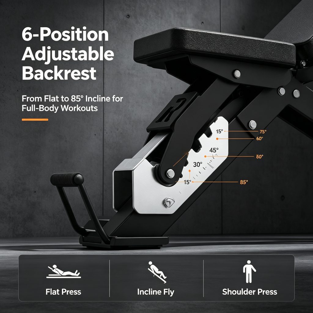 R003 High Quality Factory Adjustable Flat Incline Decline Gym Equipment Multi-Bench for Lifting Weights Workout Folding Feature