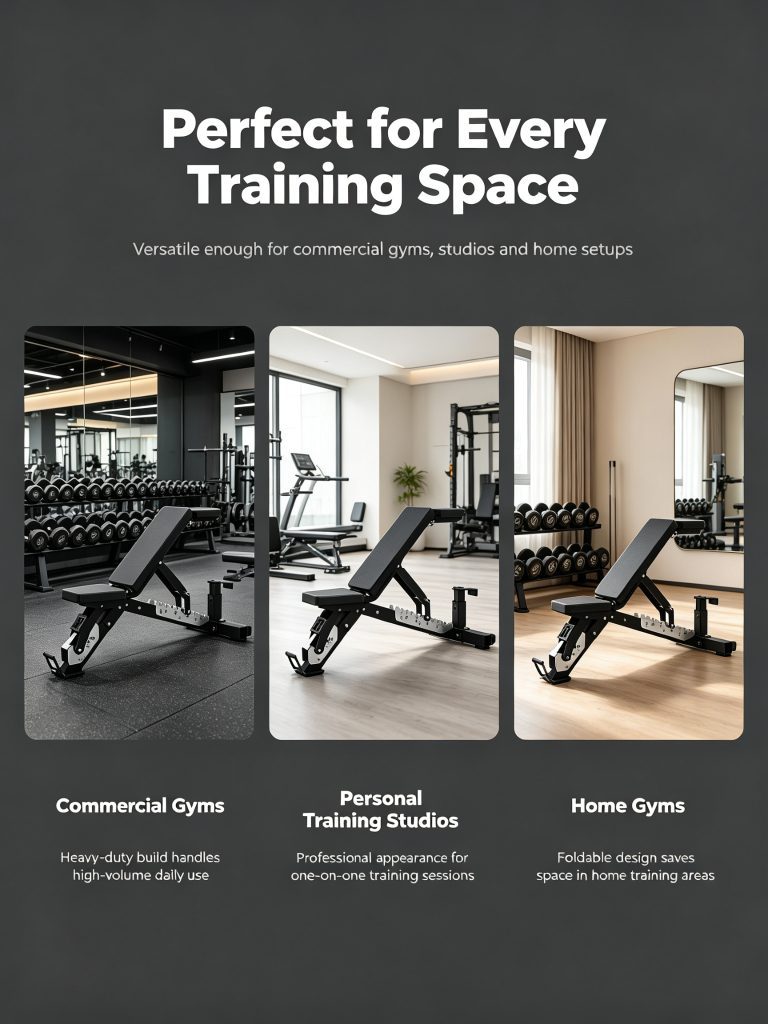 R003 High Quality Factory Adjustable Flat Incline Decline Gym Equipment Multi-Bench for Lifting Weights Workout Folding Feature