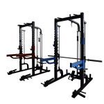 Unisex Multi-Functional All-in-One Smith Machine Squat Rack Power Cage Lat Pulldown Low Row Home Gym Equipment New Exercise