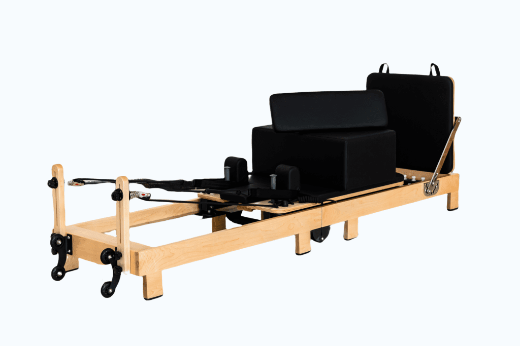 Adult Home Fitness Pilates Reformer Bodybuilding Oak Wood Core Bed Aluminium Material Yoga Exercise Studio Gym Maple Packed Box