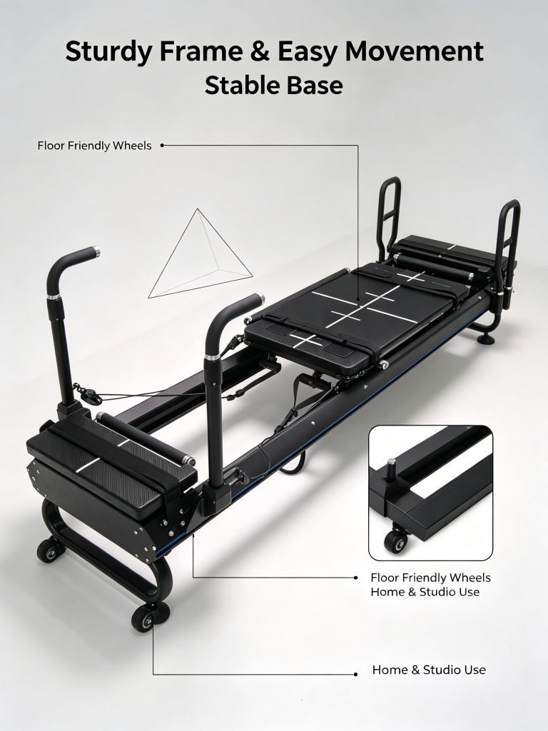 2025 Latest High-End Home Use Megaformer Studio Factory Fitness Yoga Pilates Steel Material Reformer