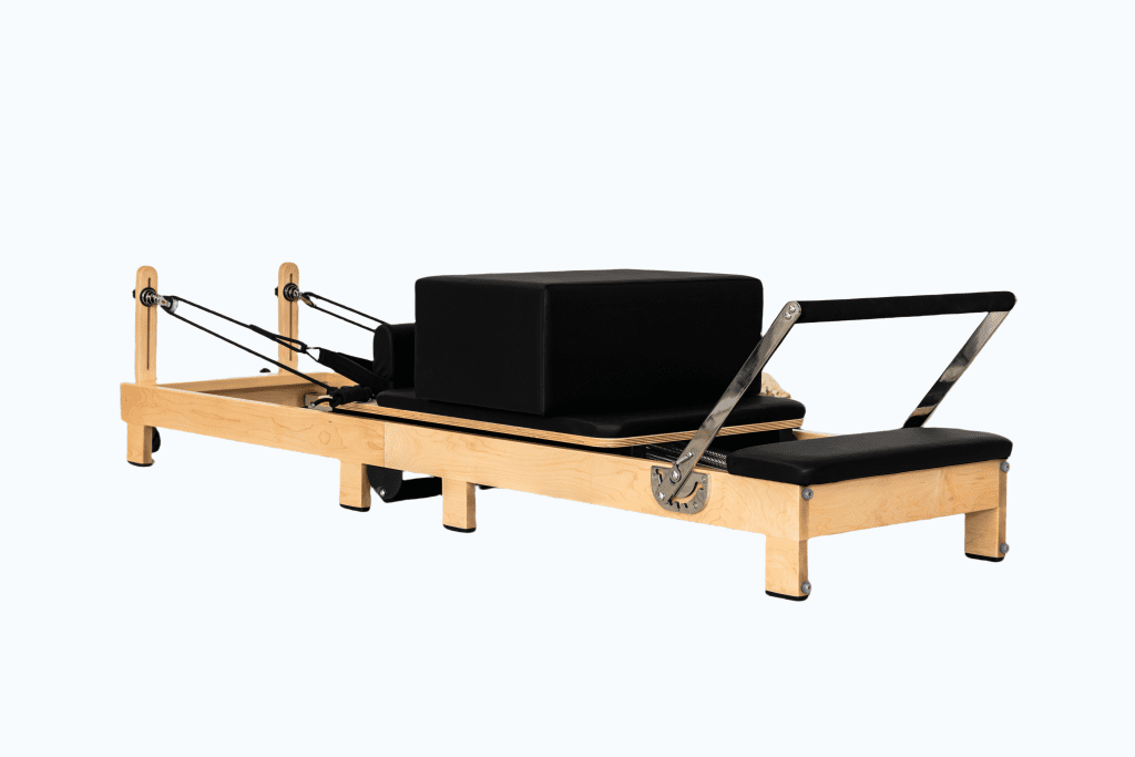 Adult Home Fitness Pilates Reformer Bodybuilding Oak Wood Core Bed Aluminium Material Yoga Exercise Studio Gym Maple Packed Box