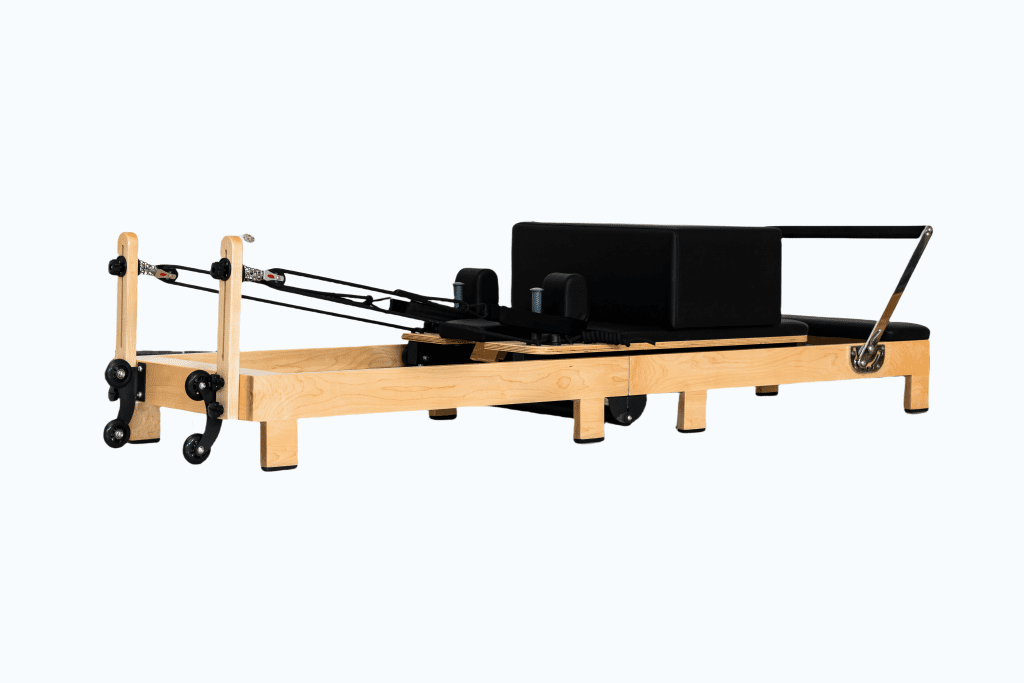 Adult Home Fitness Pilates Reformer Bodybuilding Oak Wood Core Bed Aluminium Material Yoga Exercise Studio Gym Maple Packed Box