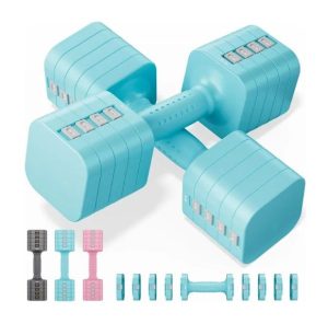 Adjustable Dumbbell Set Quick Adjust Weight Hand Weights for Women Home Gym & Outdoor Exercise