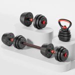 Adjustable 10kg-40kg Multifunction Home Gym Set Custom Logo Fitness Dumbbell and Barbell Made of Iron and Rubber