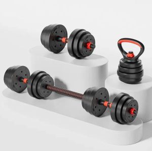 Adjustable 10kg-40kg Multifunction Home Gym Set Custom Logo Fitness Dumbbell and Barbell Made of Iron and Rubber
