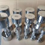 Home Gym Strength Training Dumbbell Set 1-10KG Round Stainless Steel 20KG Iron Barbell Electroplating Chrome Dumbbell
