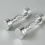Home Gym Strength Training Dumbbell Set 1-10KG Round Stainless Steel 20KG Iron Barbell Electroplating Chrome Dumbbell
