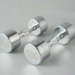 Home Gym Strength Training Dumbbell Set 1-10KG Round Stainless Steel 20KG Iron Barbell Electroplating Chrome Dumbbell