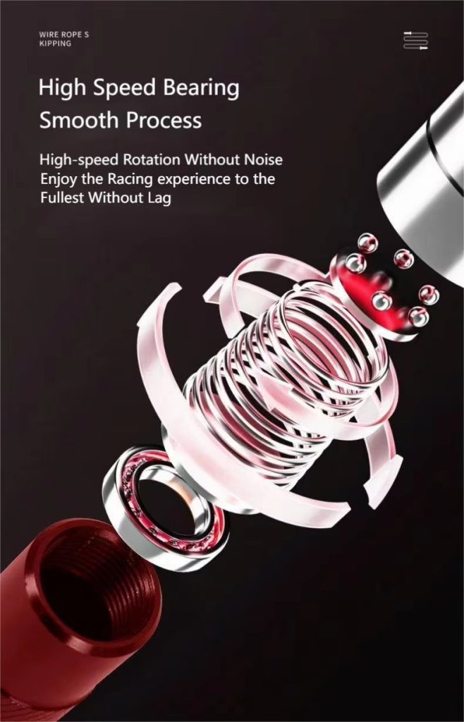 Durable Gym Workout Exercise Self-lock Wire Bearing Skipping Rope With Anti-slip Handle