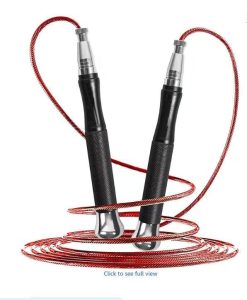Durable Gym Workout Exercise Self-lock Wire Bearing Skipping Rope With Anti-slip Handle