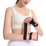 Custom Logo Anti-slip Hand Grip Weightlifting Fitness Safety Palm Support Protector Gloves