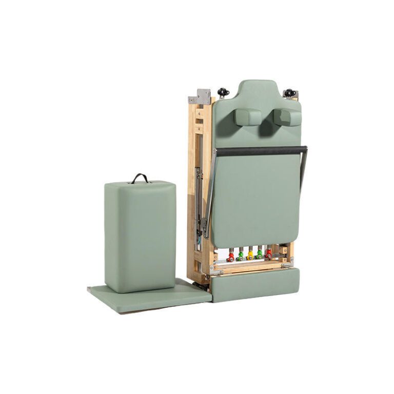 Our foldable Pilates reformer is the ultimate solution for a home fitness studio. Made with high-quality maple wood and a durable PU surface, this portable gym bed offers a professional workout experience that helps you build strength and tone your body with ease.