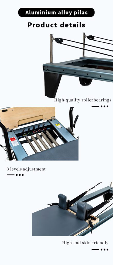 High-Quality Pilates Reformer Bed with Wooden Box for Home Use
