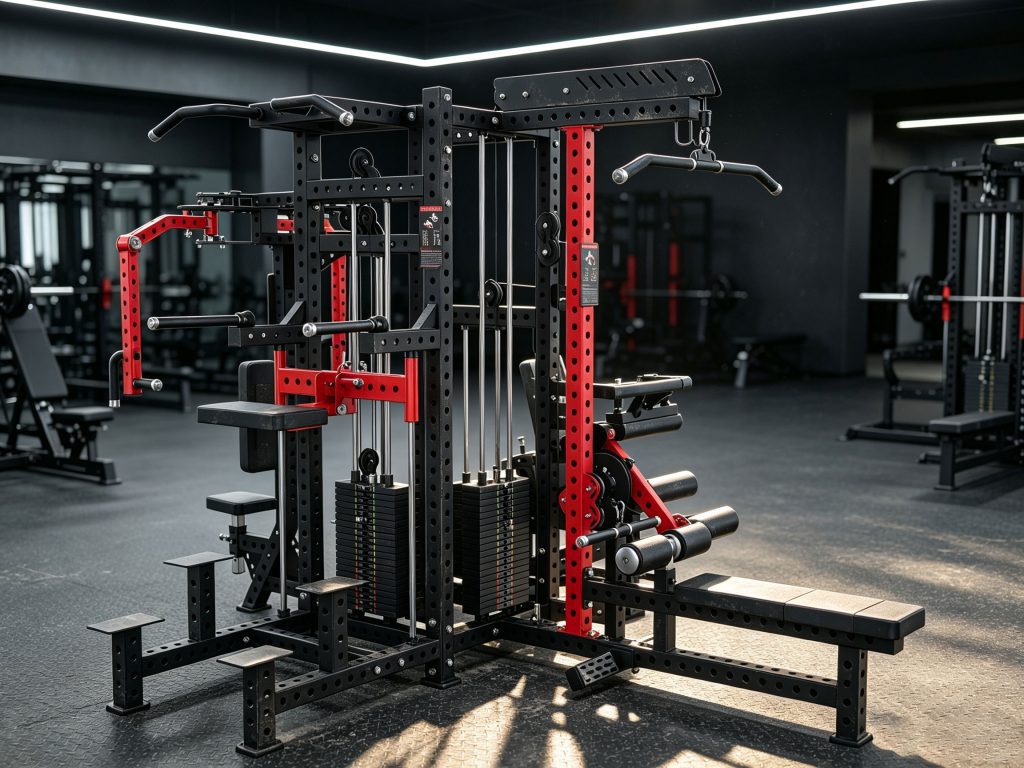 4‑in‑1 Multi‑Station Steel Mini Loader Gym | Pin Loaded Leg Exercise Equipment