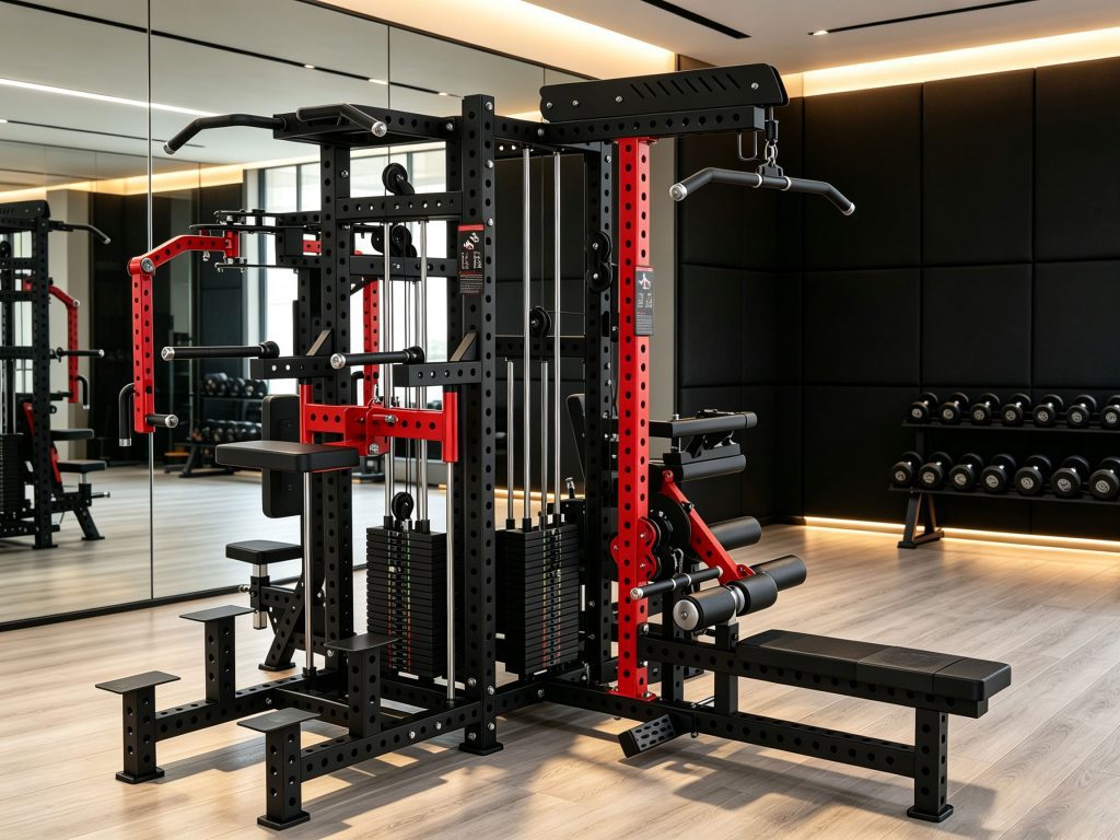 4‑in‑1 Multi‑Station Steel Mini Loader Gym | Pin Loaded Leg Exercise Equipment