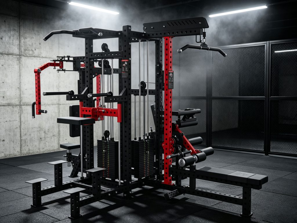 4‑in‑1 Multi‑Station Steel Mini Loader Gym | Pin Loaded Leg Exercise Equipment