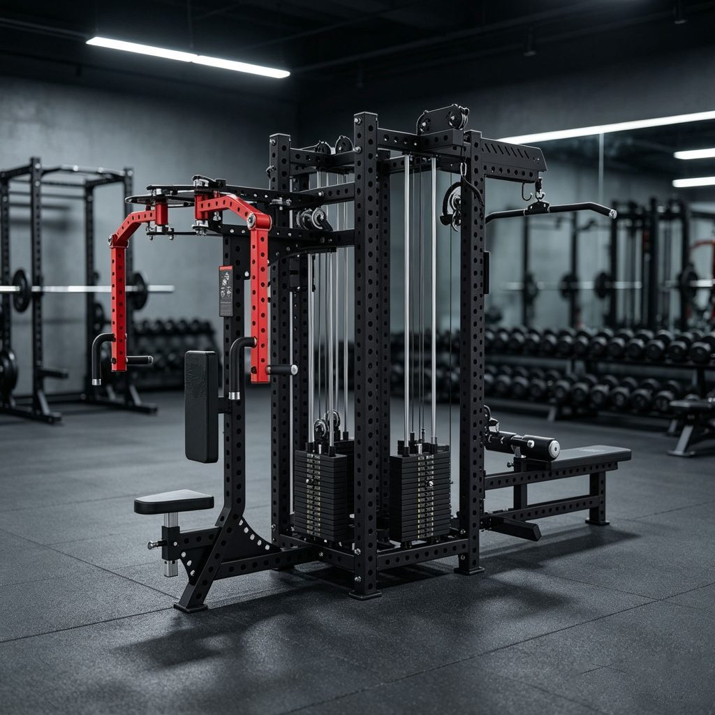 4‑in‑1 Multi‑Station Steel Mini Loader Gym | Pin Loaded Leg Exercise Equipment