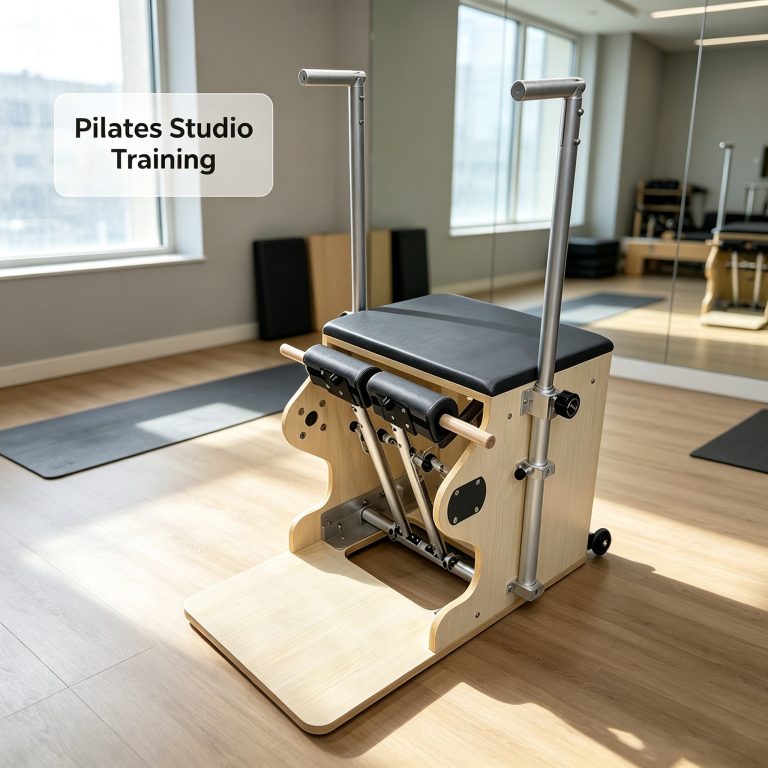 Maple Wood Frame Pilates Studio Chair Adjustable Stable Durable Fitness Rehabilitation Chair For Studio Gym Physical Therapy Workout