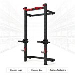 Wall‑Mounted Folding Squat Trainer Rack Direct Factory Sale Multi‑Functional Home Workout Exercise Rack