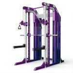 Commercial Smith Machine Power Rack with Weight Stack | Multifunctional Cable Crossover Heavy Duty Metal Gym Strength Equipment