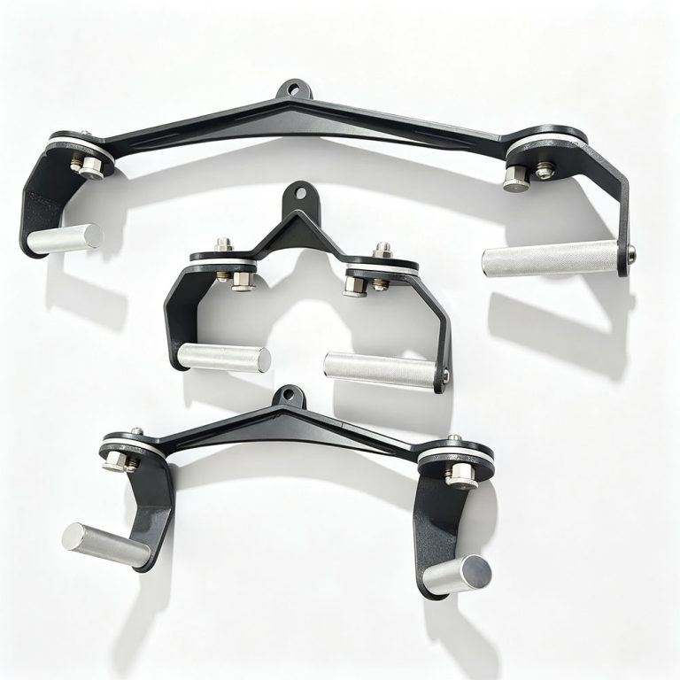 Adjustable Stainless Steel Fitness Handle | Universal Cable Machine Attachment for Multi-Function Training