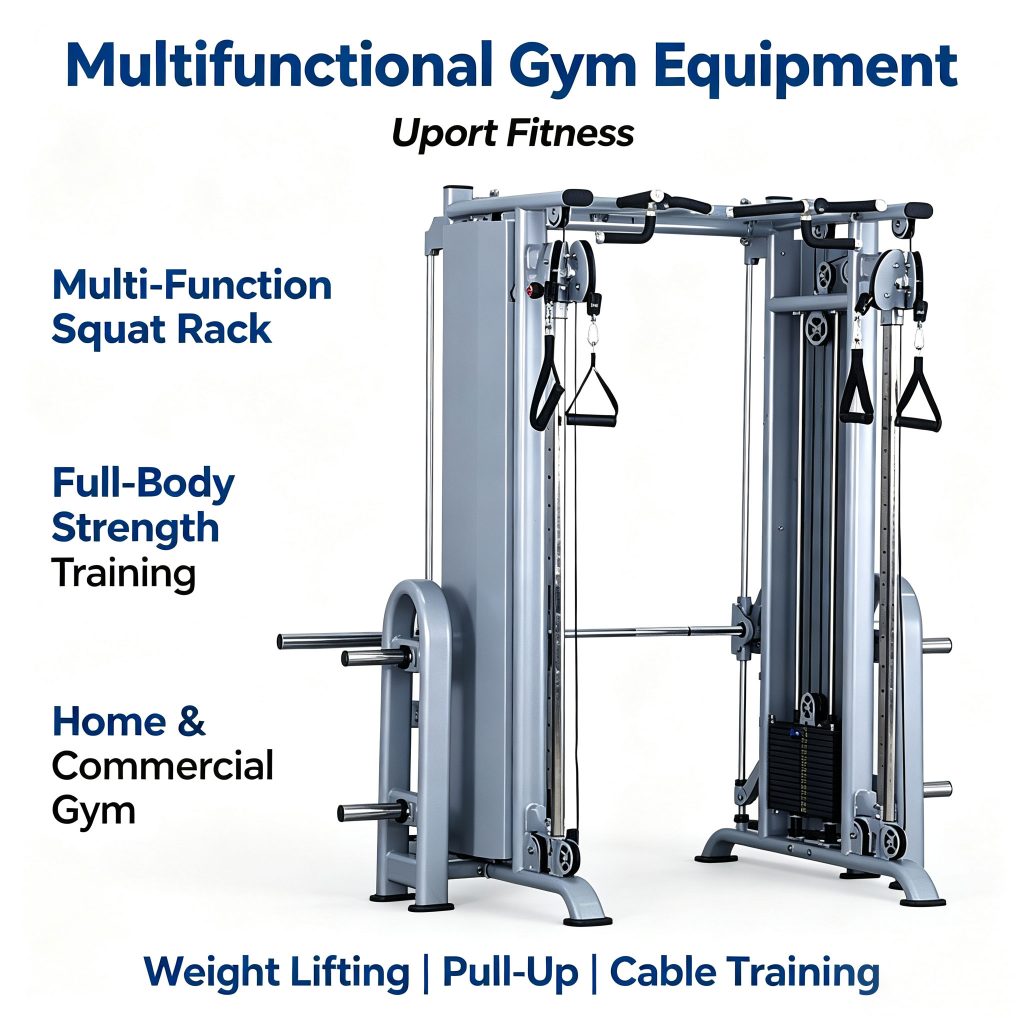 Multi Function Squat Rack Universal Fitness Training Frame Home & Commercial Gym Equipment for Men Women Strength Exercise