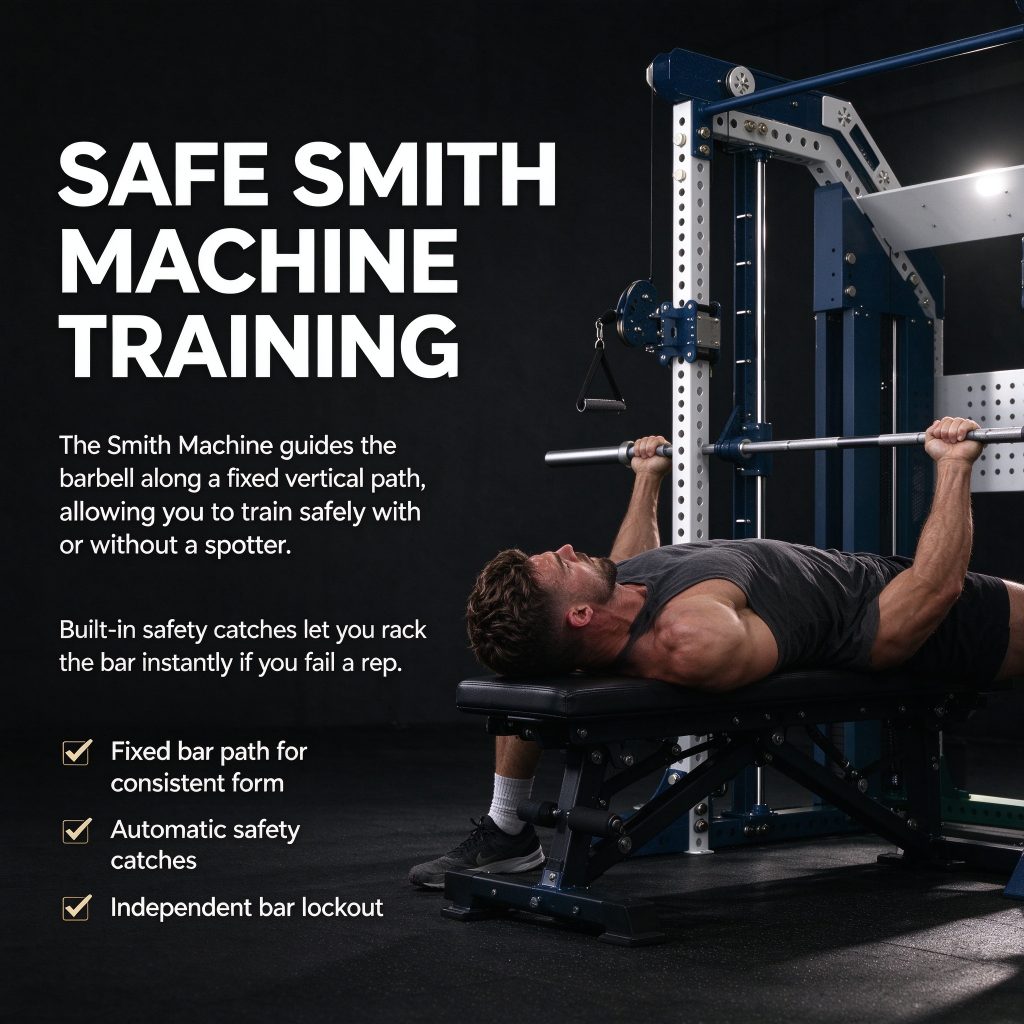 Commercial Smith Machine Power Rack with Weight Stack | Multifunctional Cable Crossover Heavy Duty Metal Gym Strength Equipment