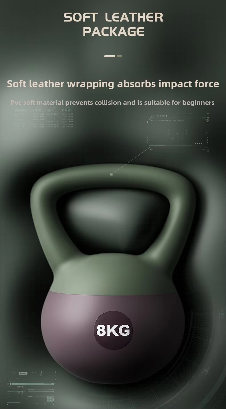 New Custom High Quality Wholesale Gym Home Commercial Use Colorful Durable Eco-friendly Soft Kettlebell