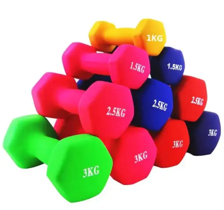 Wholesale Hex Neoprene Coated Dumbbell Set Colorful Gym Home Weight Lifting Free Weights