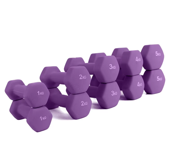 Iron Dumbbell Set Gym Equipment High Rubber Hot Wholesale Rubber Hex Hammer Strength Free Weights Dumbbells