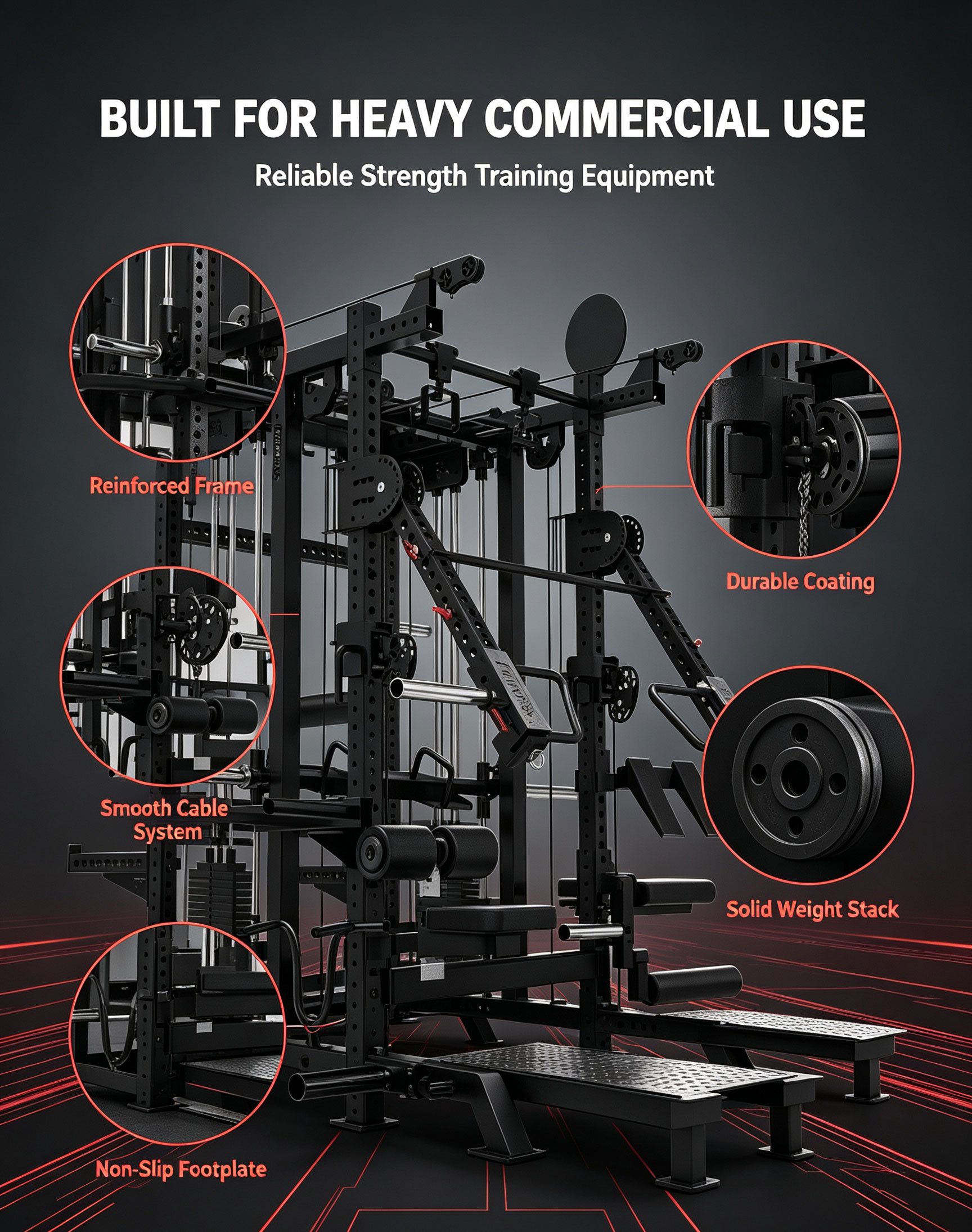 Professional Unisex Gym Equipment Large Commercial Multi-Functional Strength Training Exercise Machine