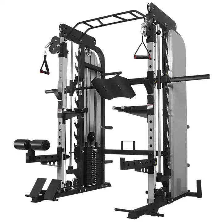 Unisex Multi-Function Gym Equipment Commercial Smith Machine Squat Power Rack